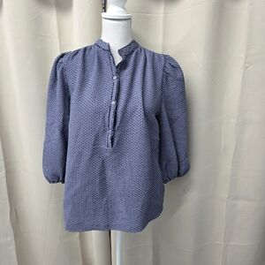 Max Studio Navy Textured Top